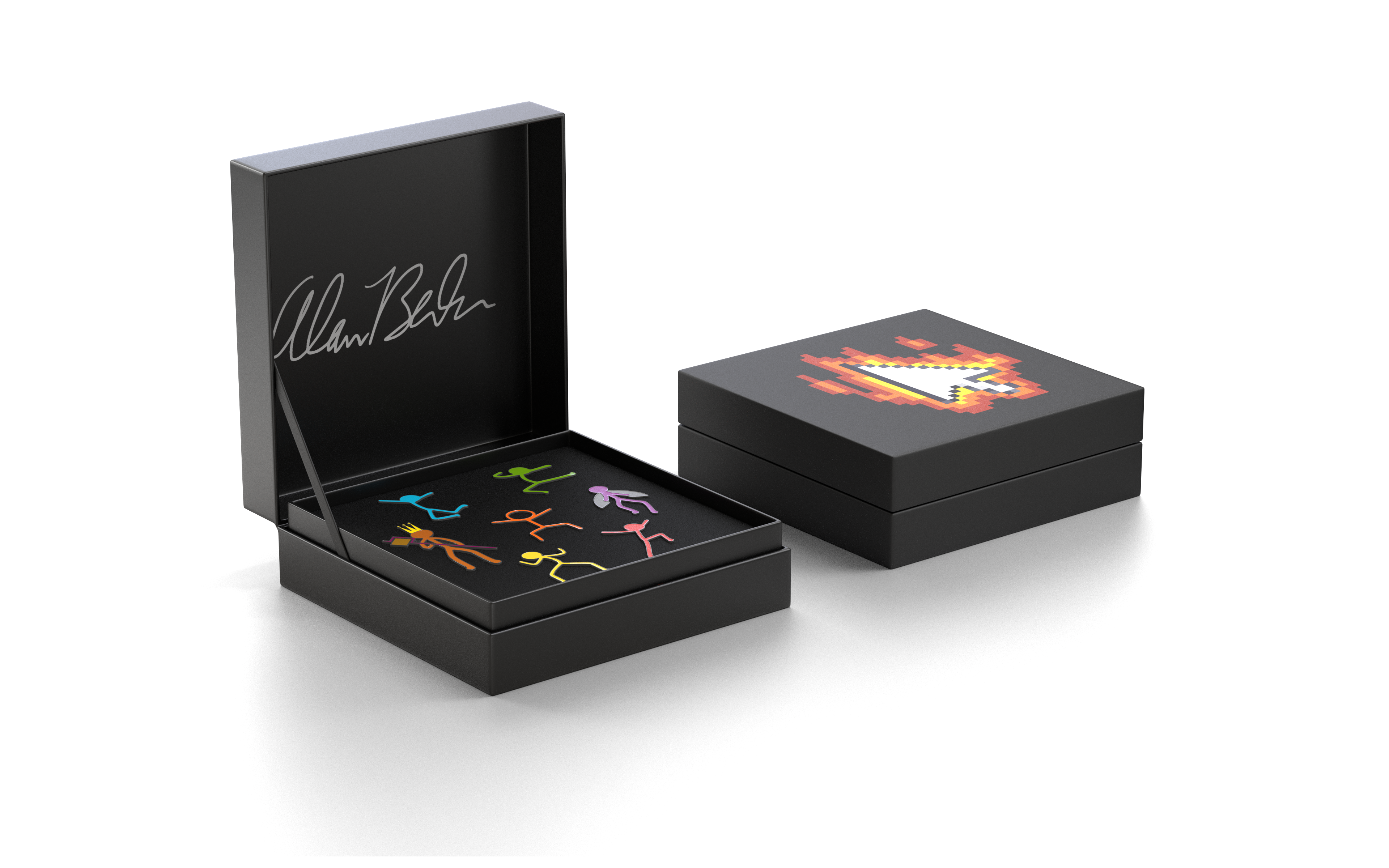 Alan Becker Signature Pin Box Set